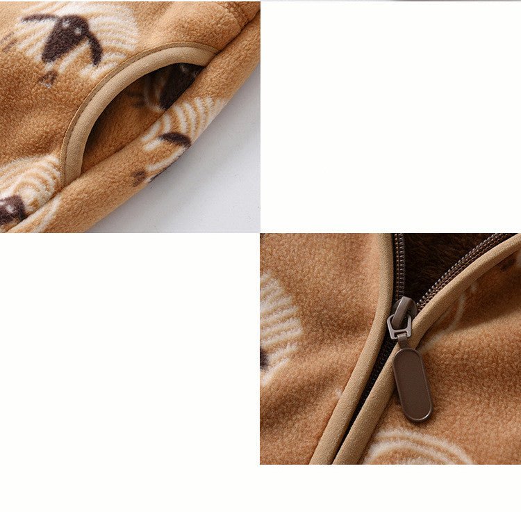 Kids Fleece Jacket with Stand Collar – Cozy Short Winter Coat - Little Pop