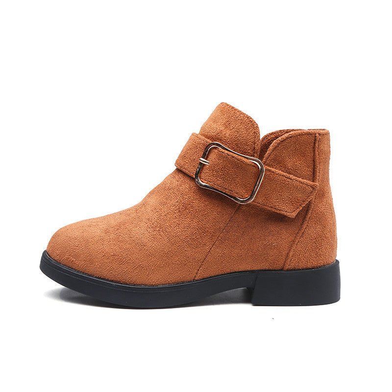 Girls’ Suede Leather Boots – Stylish & Durable - Little Pop