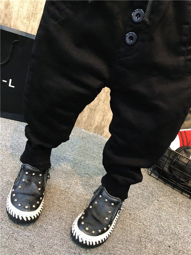 Boys’ Denim Pants – Thickened Velvet Jeans for Winter - Little Pop