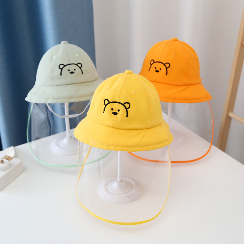 Cute & Protective Fisherman Hat for Kids – Face Cover Included
