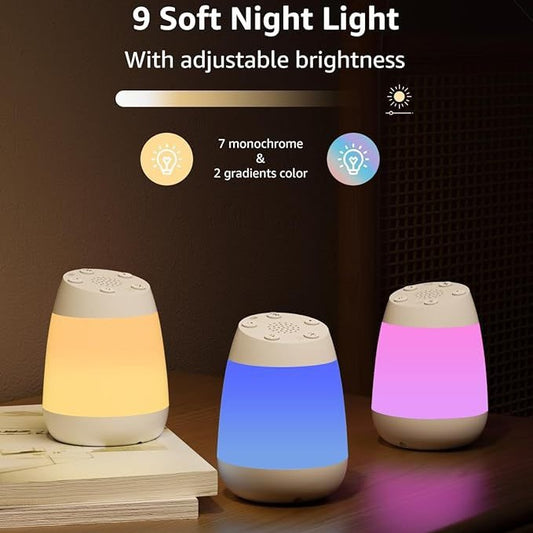 Baby Sleep Helper Night Light – White Noise & Calming Glow for Peaceful Nights