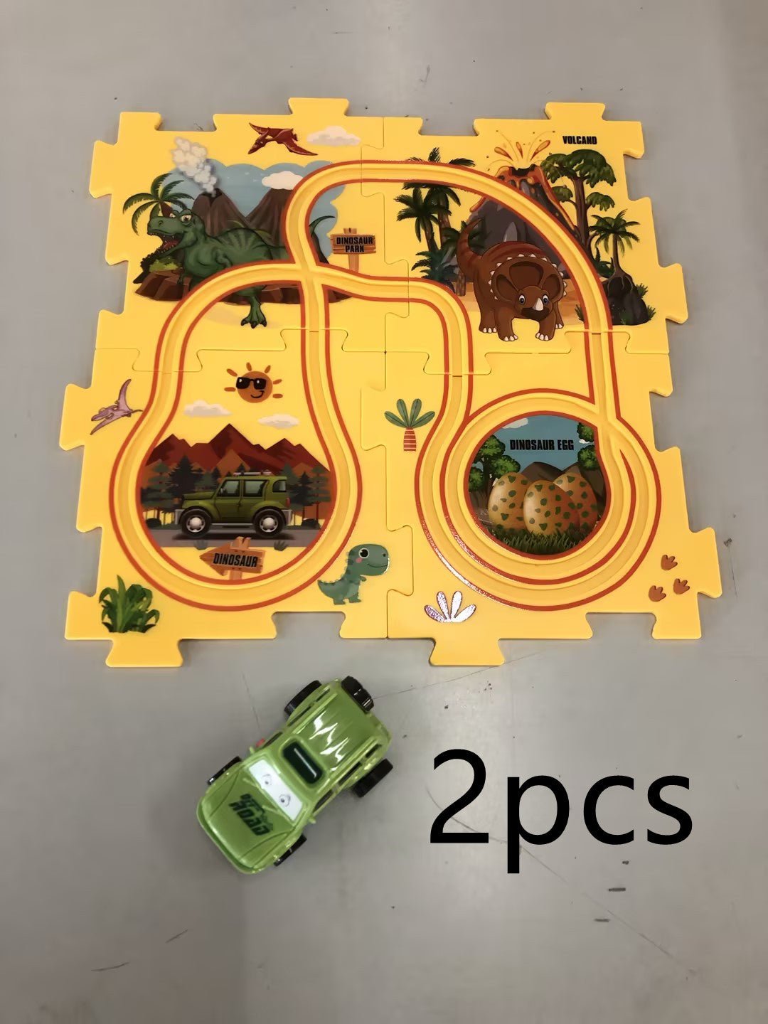 DIY Puzzle Race Car Track Set – Educational Toy for Kids - Little Pop