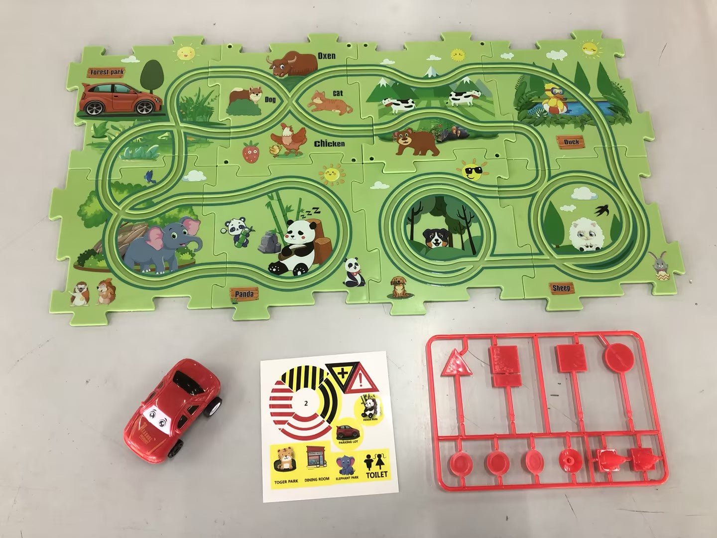 DIY Puzzle Race Car Track Set – Educational Toy for Kids - Little Pop