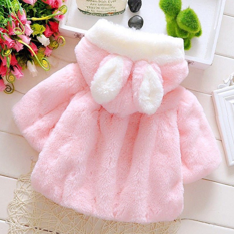 Baby Hooded Coat with Bunny Ears – Soft & Cozy Outerwear - Little Pop