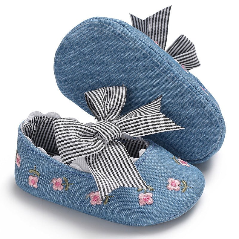 Baby Girl Bow Shoes – Toddler Non - Slip Dress Shoes - Little Pop