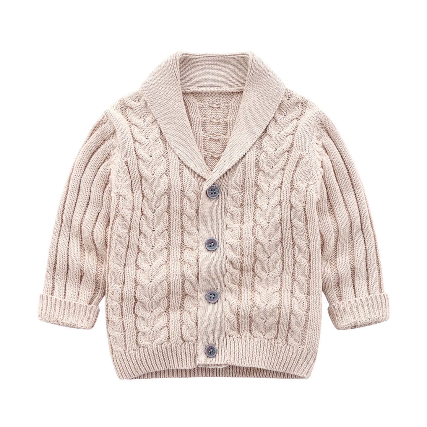 Baby Boy Cotton Knit Cardigan – Soft & Easy - to - Wear Style - Little Pop