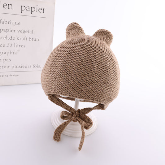 Cute Baby Wool Hat – Soft Winter Beanie for Infants