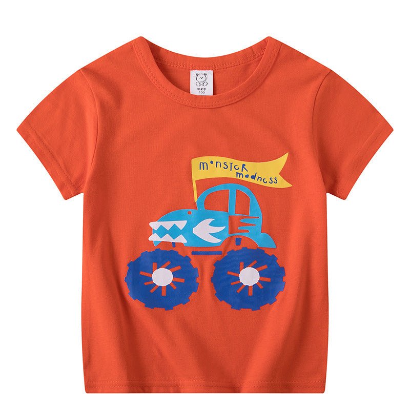 Kids’ Cartoon T-Shirt – Boys’ and Girls’ Short Sleeve Casual Top - Little Pop