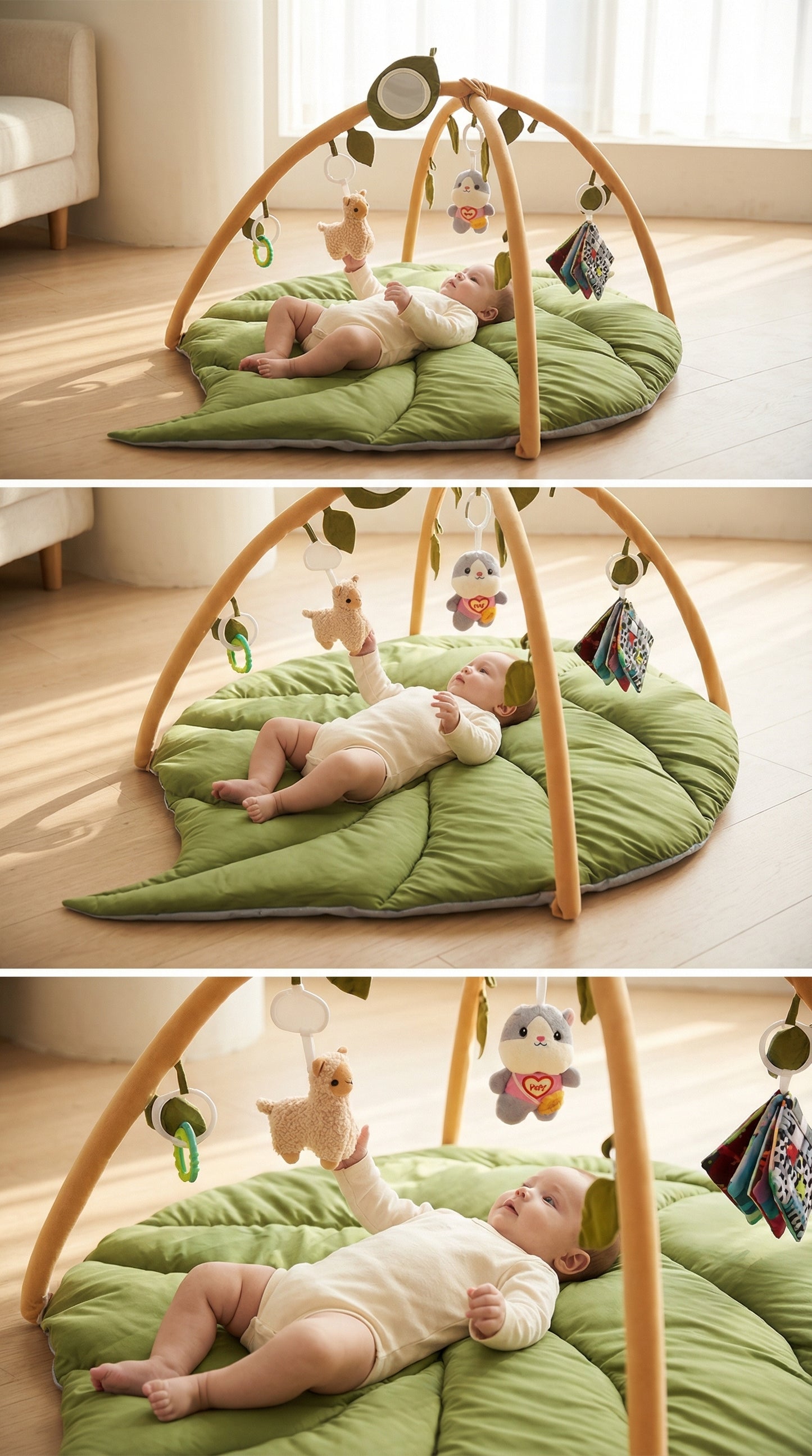 Baby Play Gym - Soft Leaf Mat - Little Pop