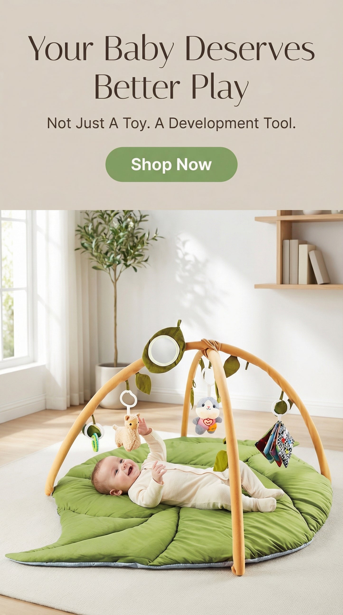 Baby Play Gym - Soft Leaf Mat - Little Pop