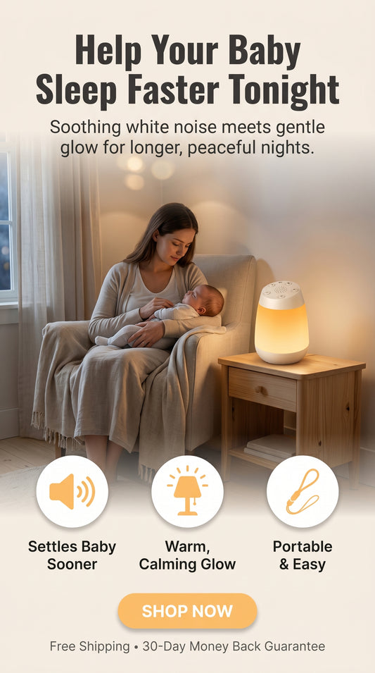 Baby Sleep Helper Night Light – White Noise & Calming Glow for Peaceful Nights - Little Pop