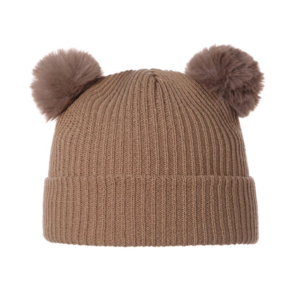 Adorable Fox Design Knitted Baby Winter Hat Soft Beanie Cap for Newborn Infant Warm Cold Weather Accessories and Gift