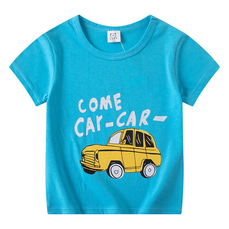 Kids’ Cartoon T-Shirt – Boys’ and Girls’ Short Sleeve Casual Top - Little Pop
