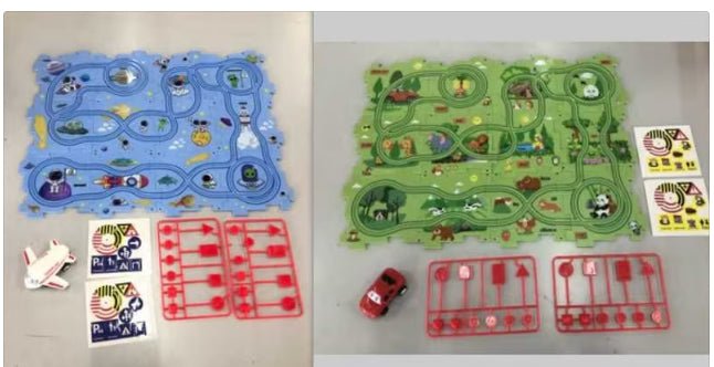 DIY Puzzle Race Car Track Set – Educational Toy for Kids - Little Pop