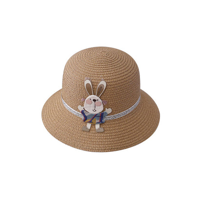 Girls’ Straw Hat & Bunny Bag Set