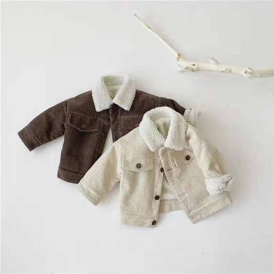 Kids Corduroy Winter Overcoat – Soft Lined & Cozy Fit - Little Pop