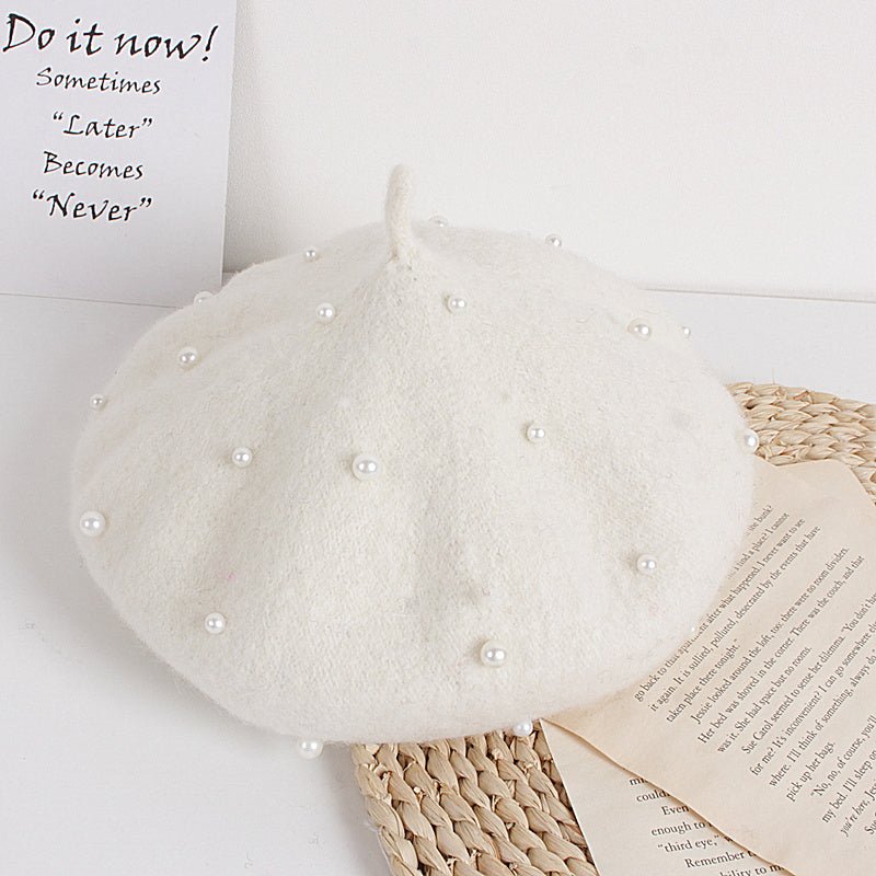 Girls’ Beaded Princess Beret – Stylish Hat - Little Pop